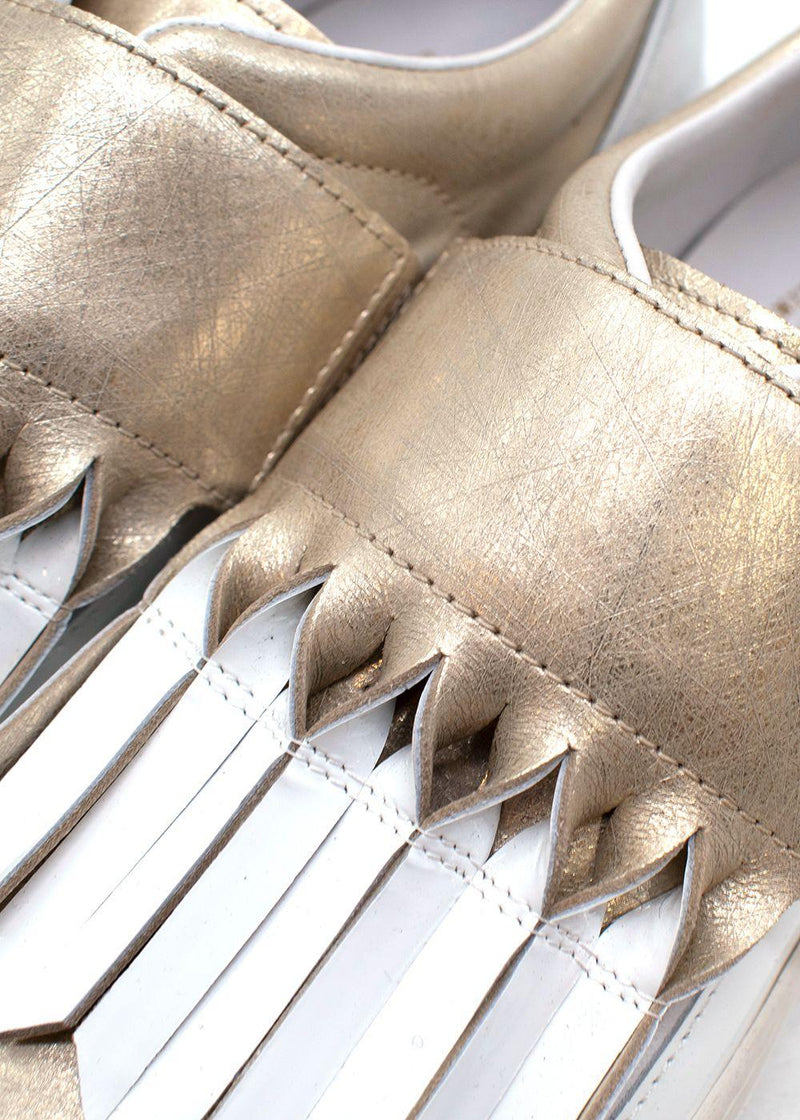 Tod's White And Gold Trainers