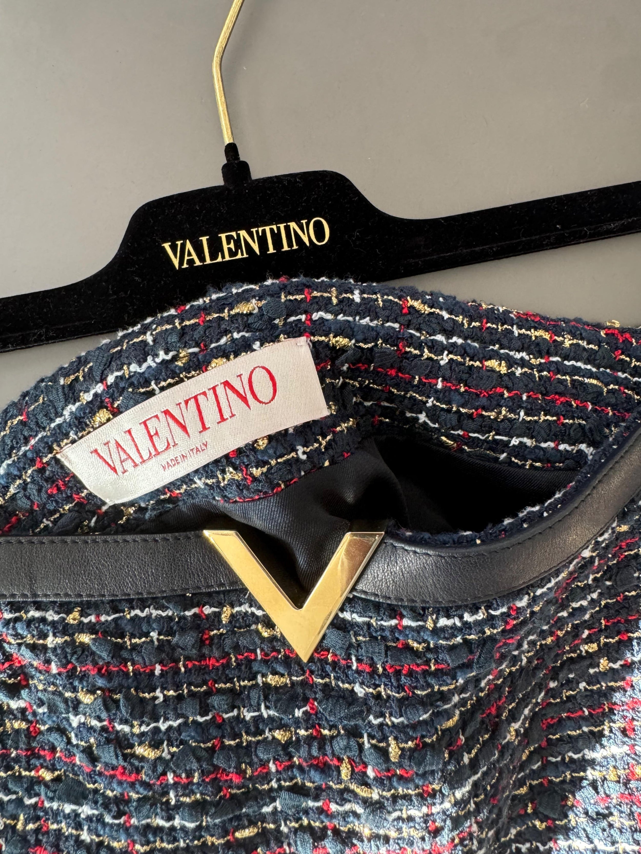 VLogo Tweed Mini Skirt