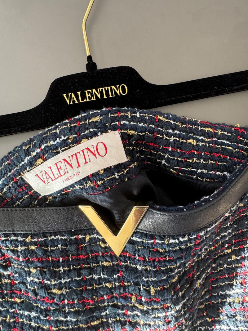VLogo Tweed Mini Skirt