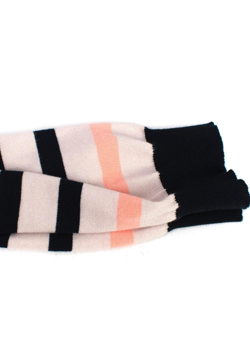 Louis Vuitton Beige Striped Tie-neck Dress