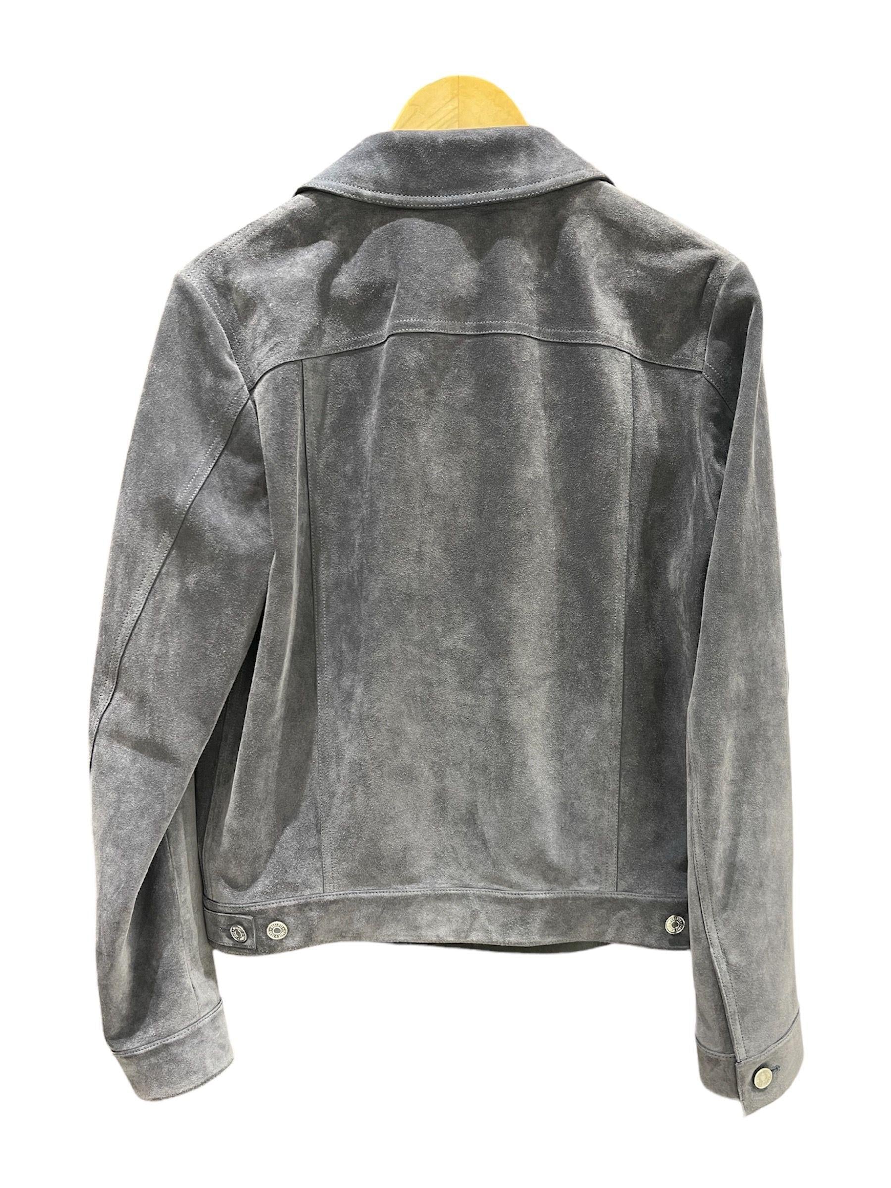 Blue-Gray Suede Jacket