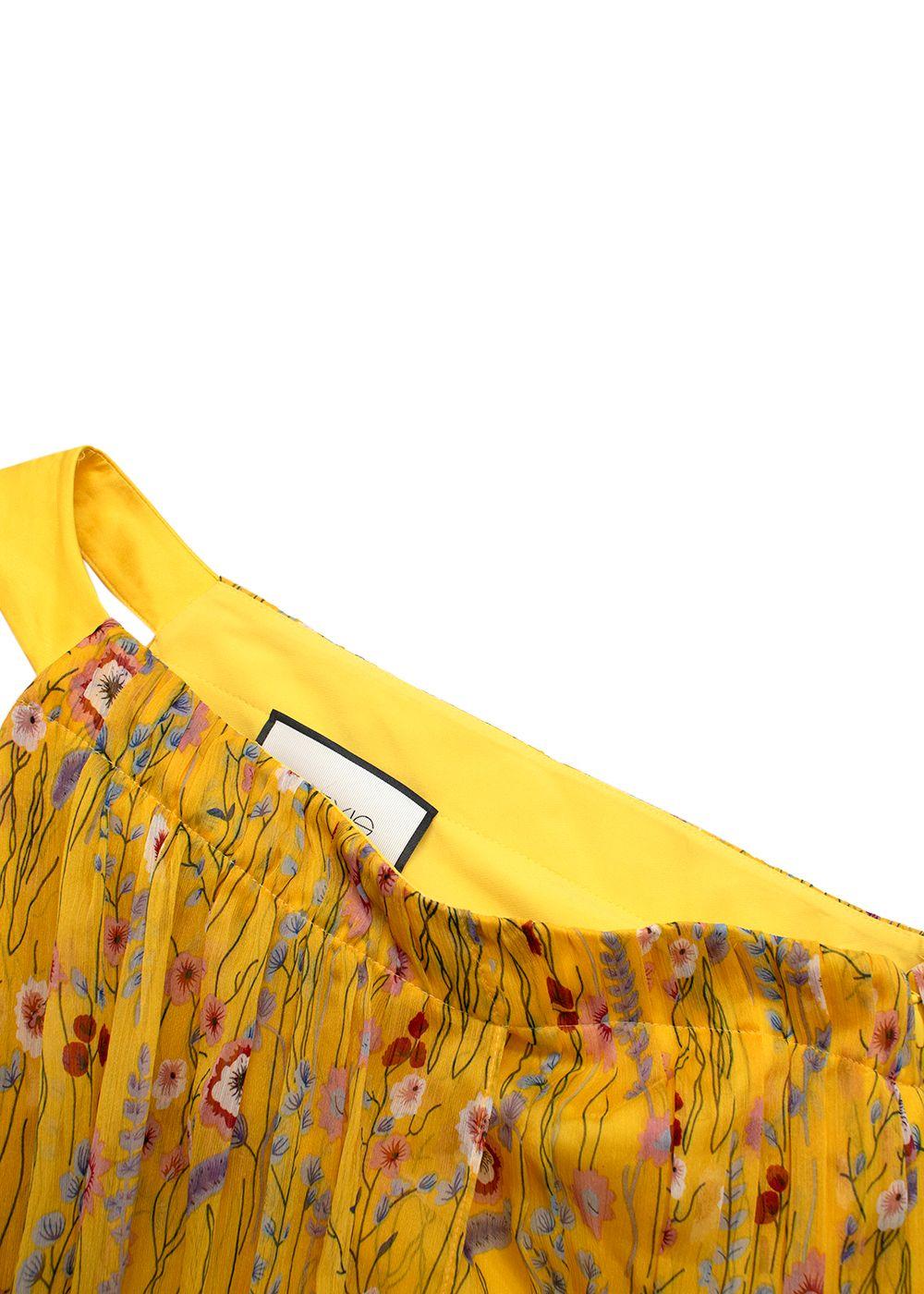 Alexis Pleated One-Shoulder Floral Dress