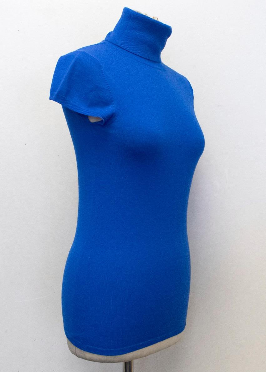 Theory Electric Blue Cap Sleeve Sweater