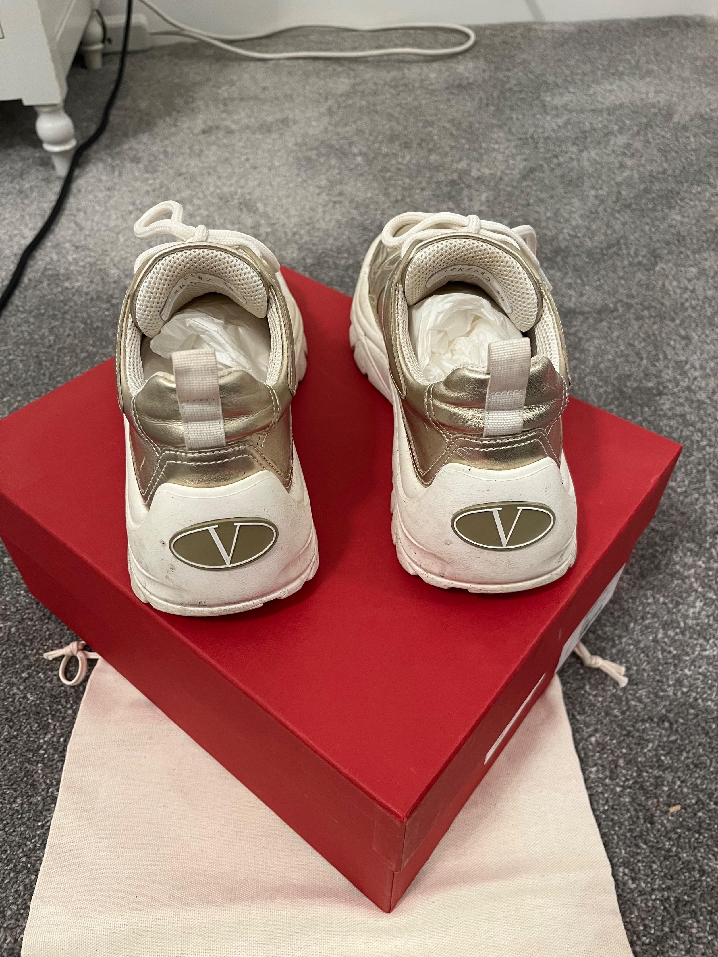 Valentino Gold Gumboy Trainers