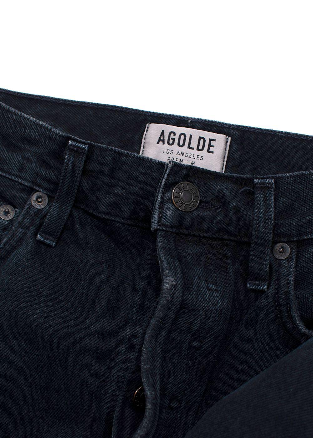 Agolde Black Straight Leg Denim Jeans