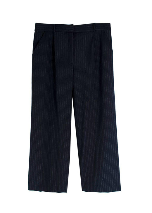 Veronica Beard Navy Pinstripe Trousers