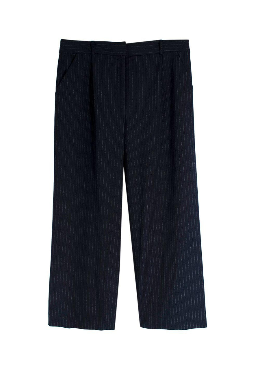 Veronica Beard Navy Pinstripe Trousers