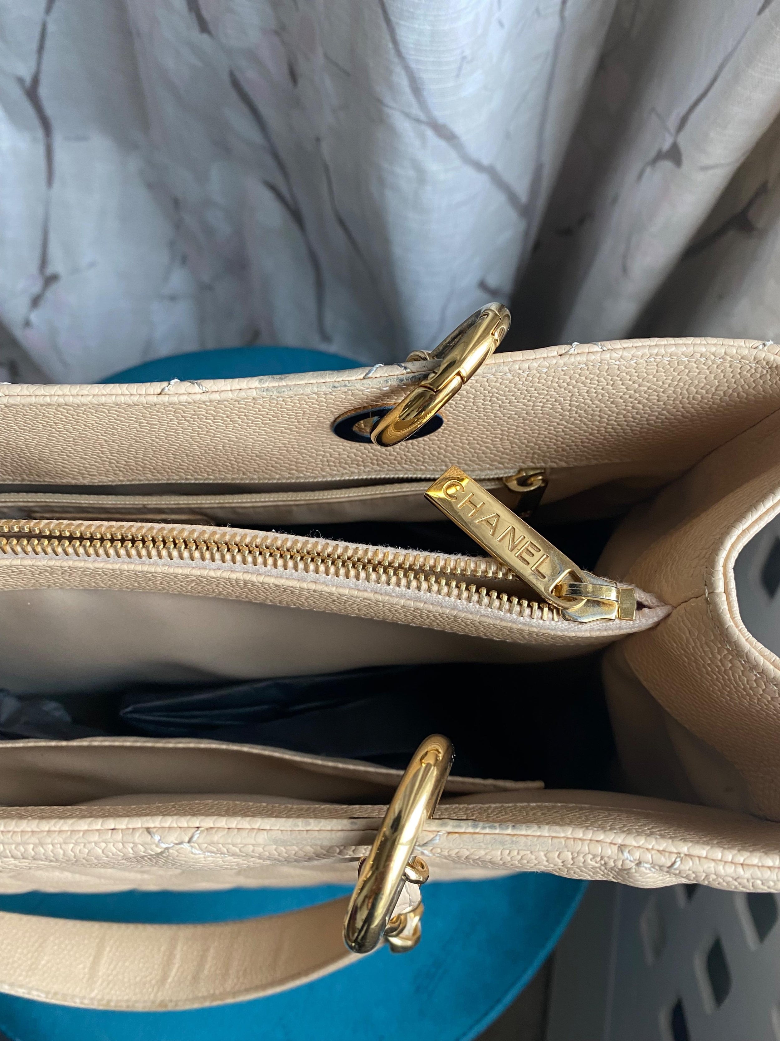 Chanel Caviar Leather Grand Shopper Tote Bag