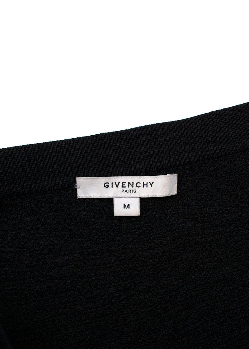 Black Textured Knit Curved Hem Mini Skirt