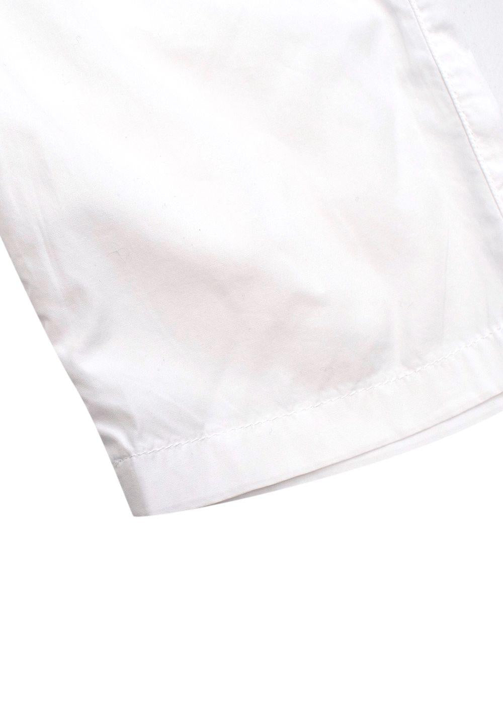 Kids White cotton cargo trousers