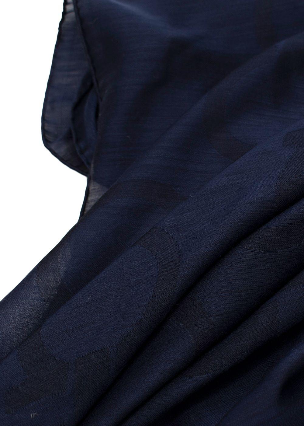 Blue Gancini Print Scarf