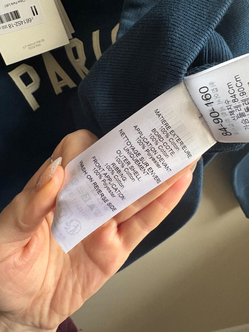 Chloe Blue Cotton Sweatshirt