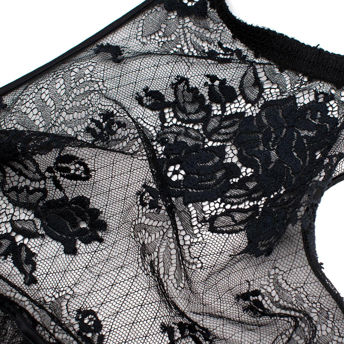 Black Tulle & Lace Sheer Halterneck Camisole