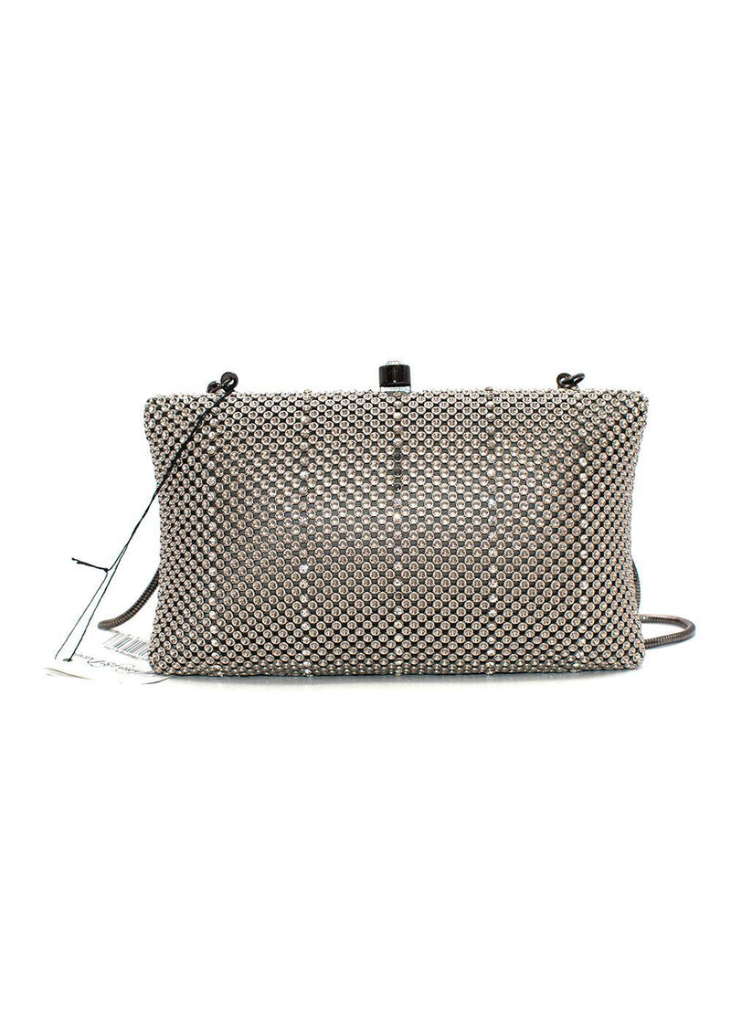 Dimple Mesh Clutch Pewter
