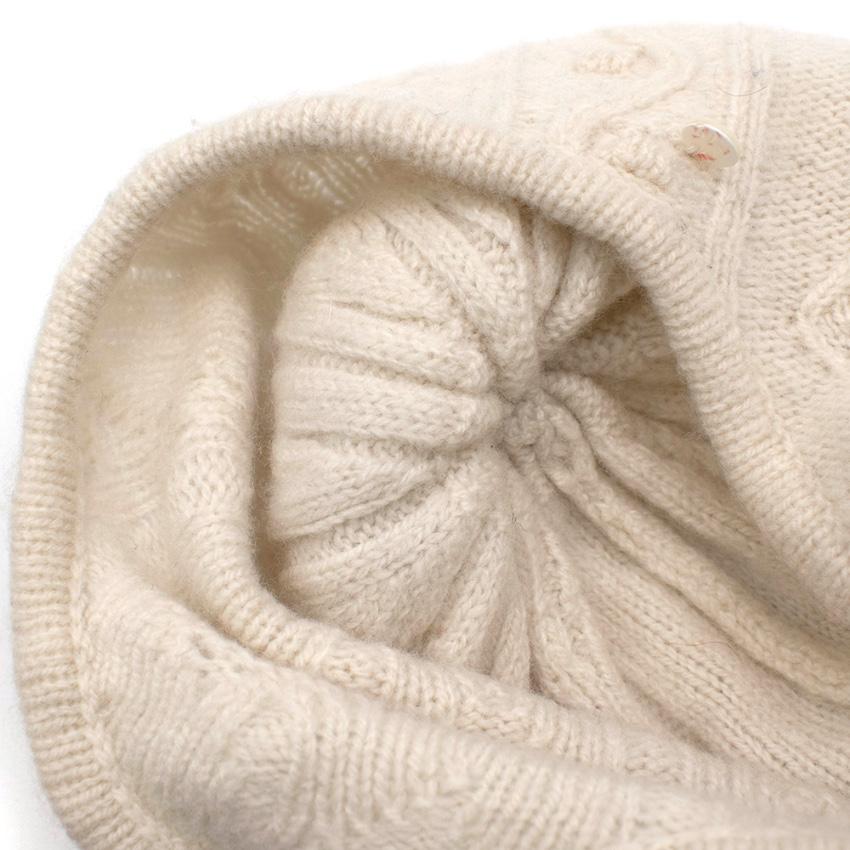 Tartine et Chocolat Ivory Wool & Cashmere Beanie