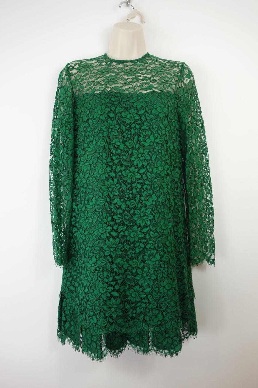 Ermanno Scervino Green Lace Shift Dress