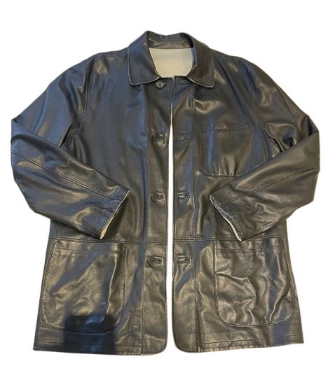 Reversible Black Leather Jacket