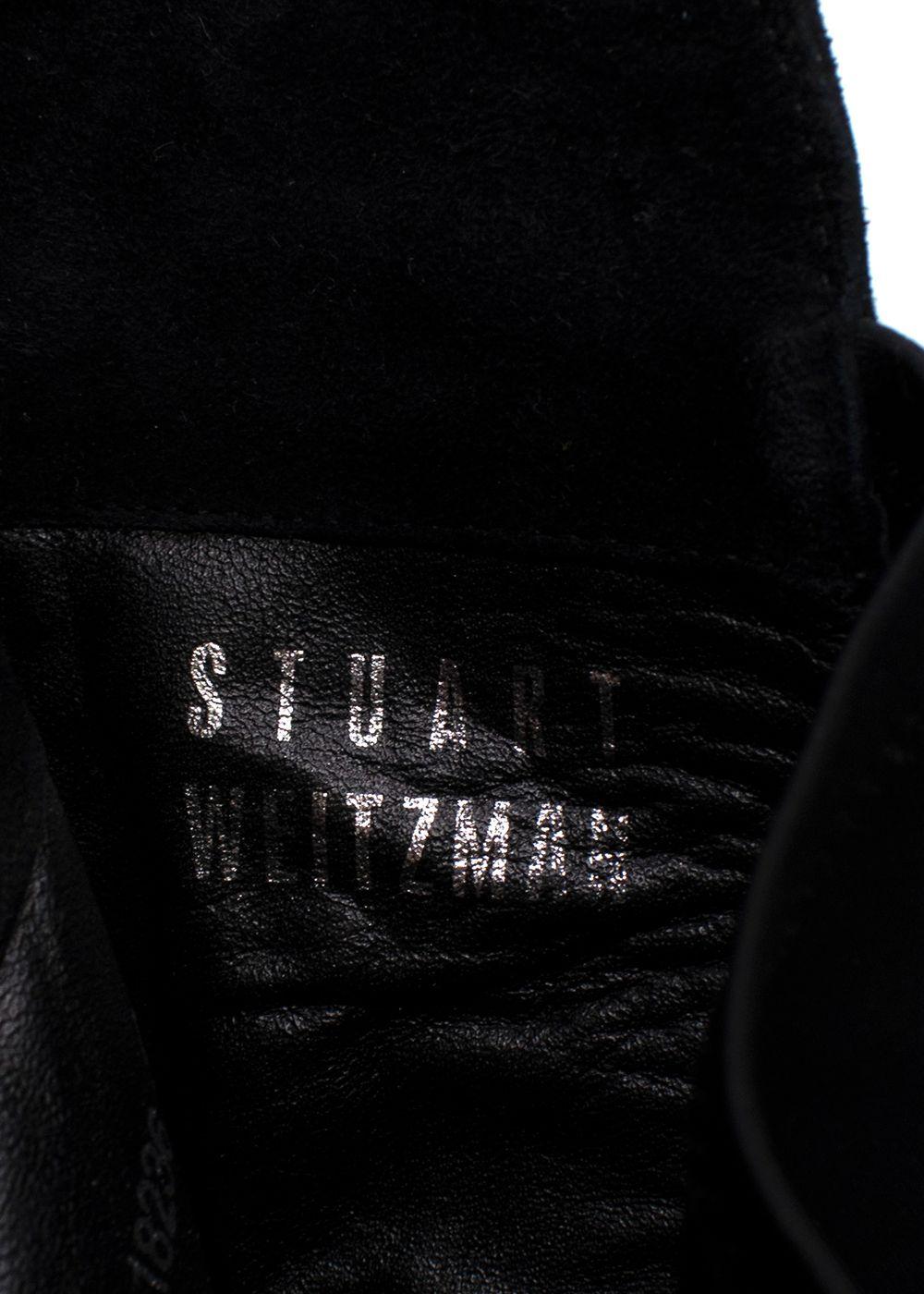 Stuart Weitzman Black 5050 Suede Knee High Boots