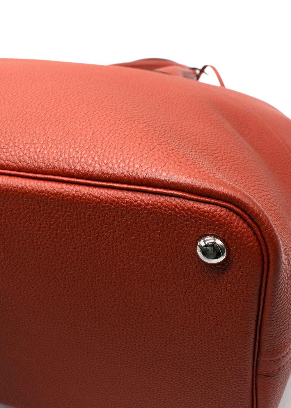 Hermes  Bolide 45in Brique Togo Leather  with Palladium Hardware