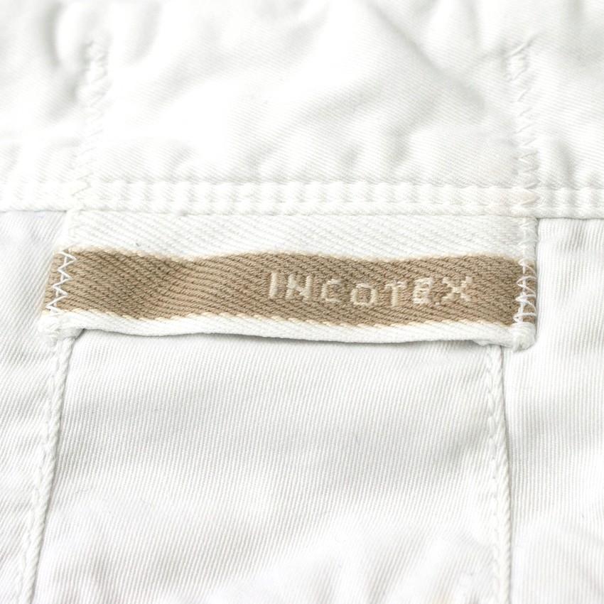 Incotex White Straight-leg Chino Trousers