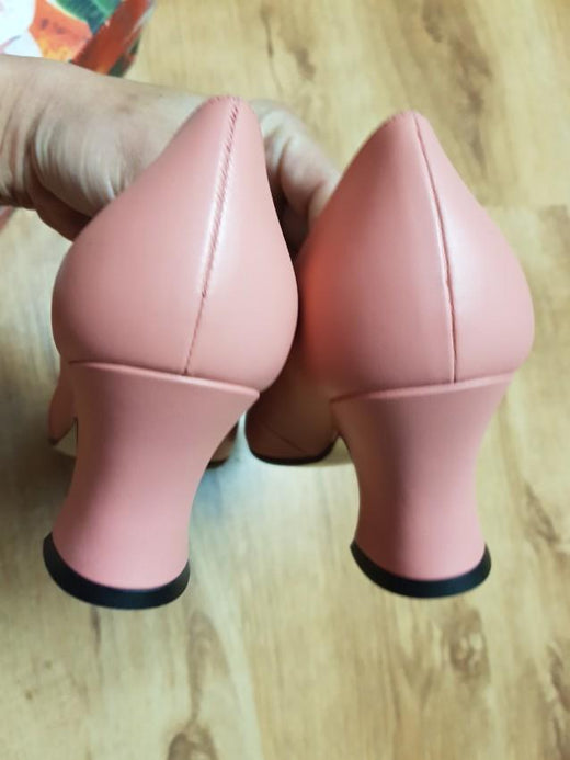 Gucci Bright Peach Leather Pumps with Satin/Crystal Bow