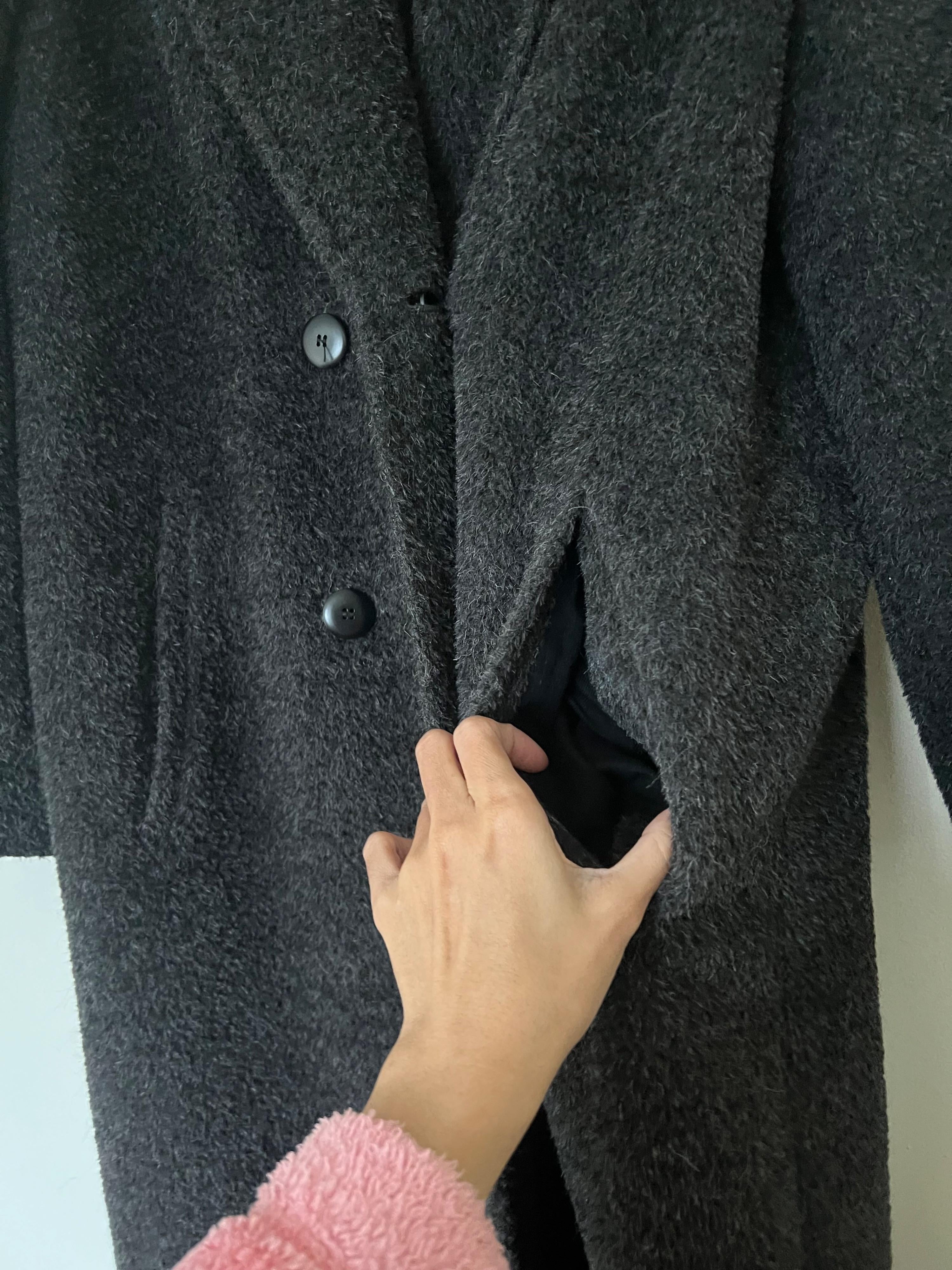 MaxMara Grey Alpaca Wool Coat