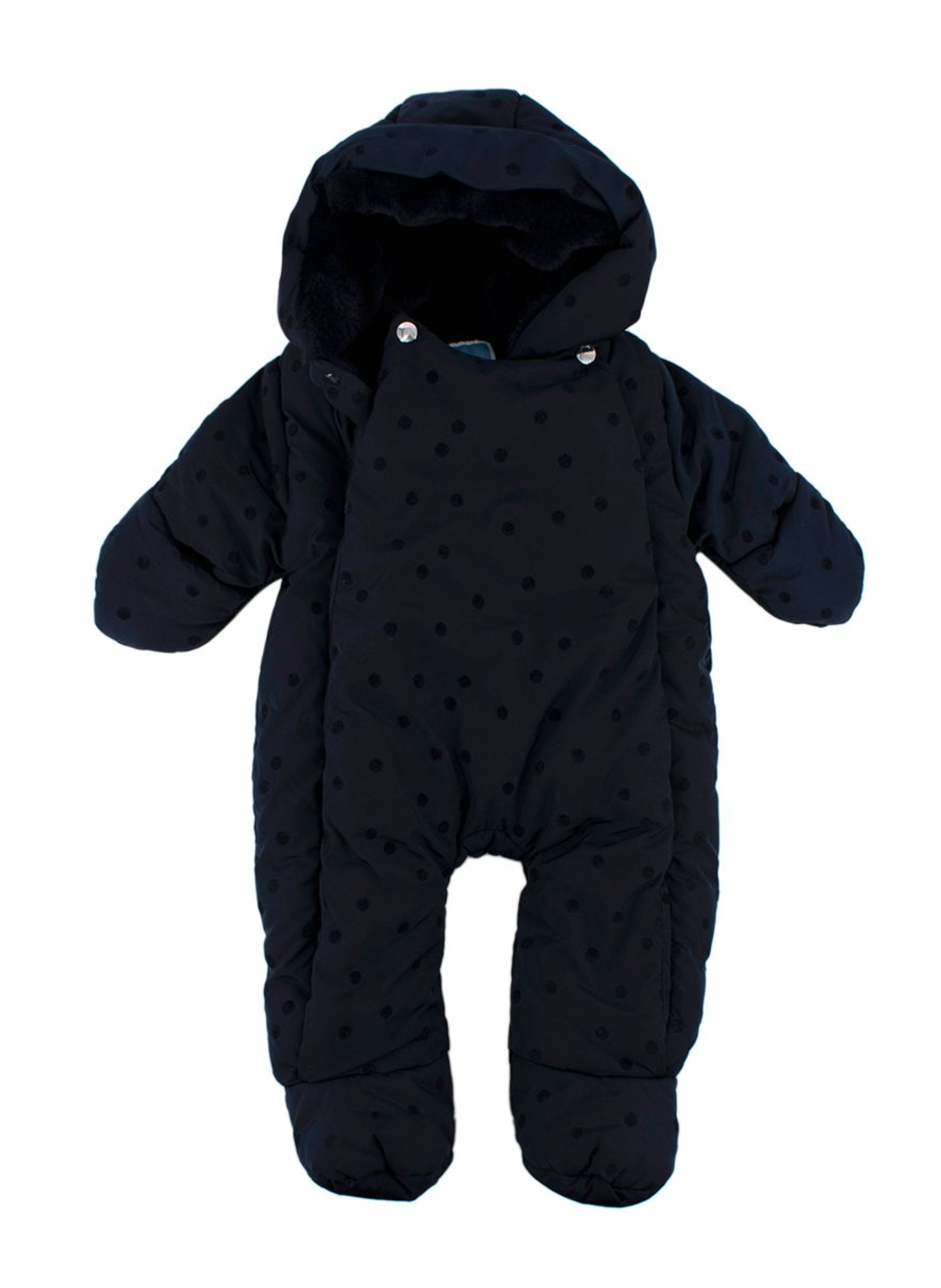 Jacadi Navy Polka Dot Baby Suit