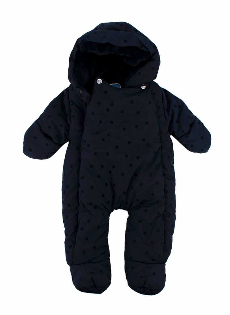 Jacadi Navy Polka Dot Baby Suit