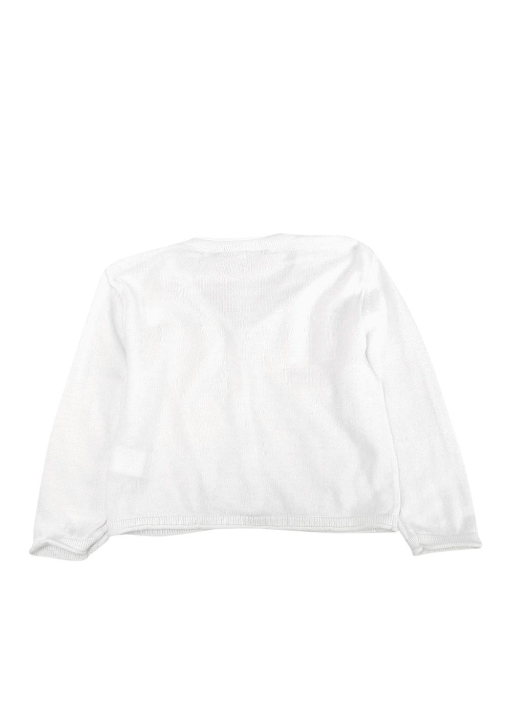 Bonpoint Kids White Knit Cardigan