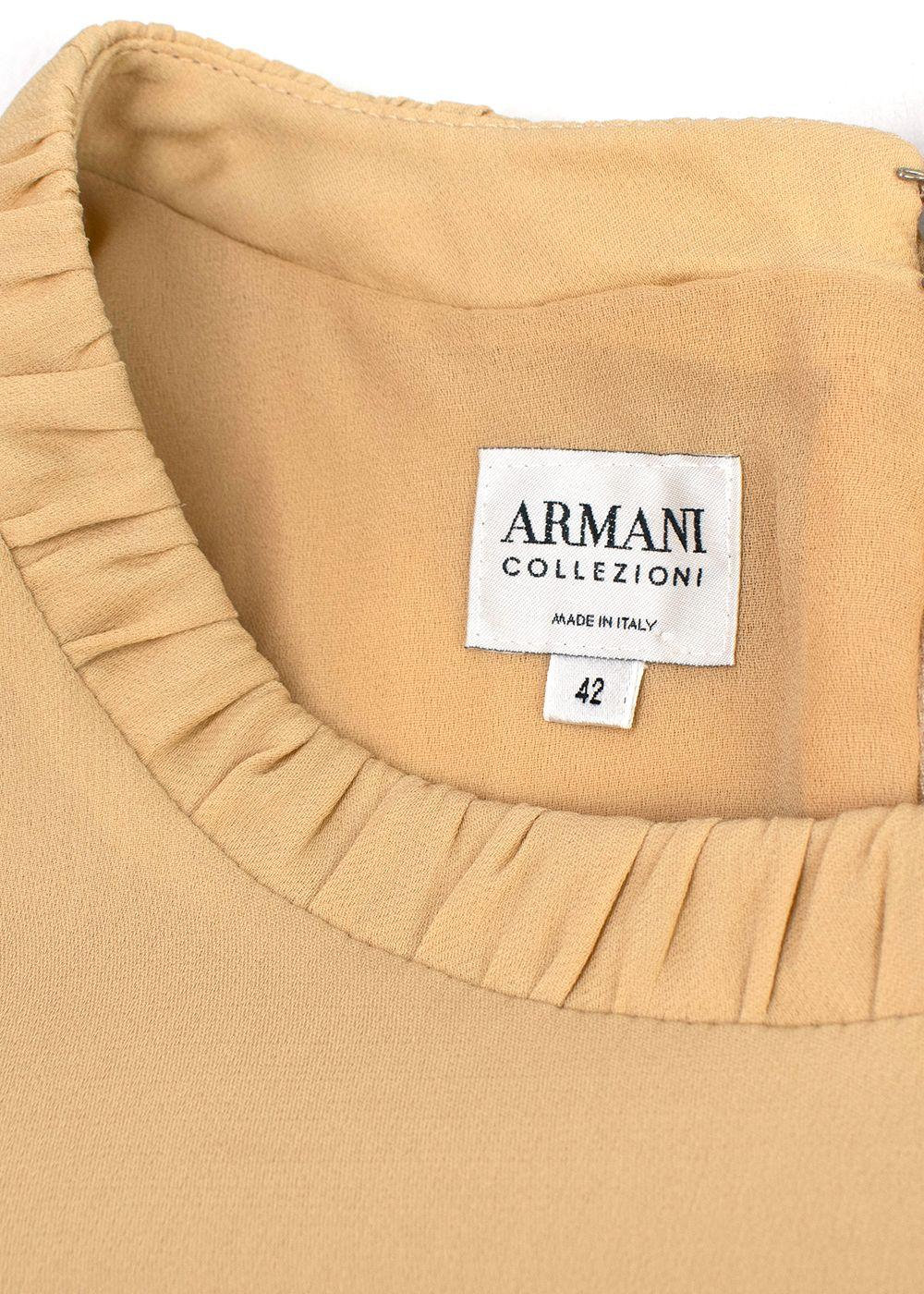 Armani Collezioni Beige Tank Top and Wide Leg Trouser Set