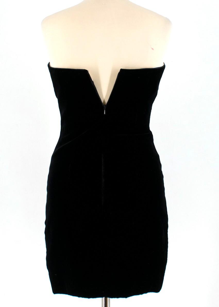 Amanda Wakeley Black Velvet Dress with White Silk Insert