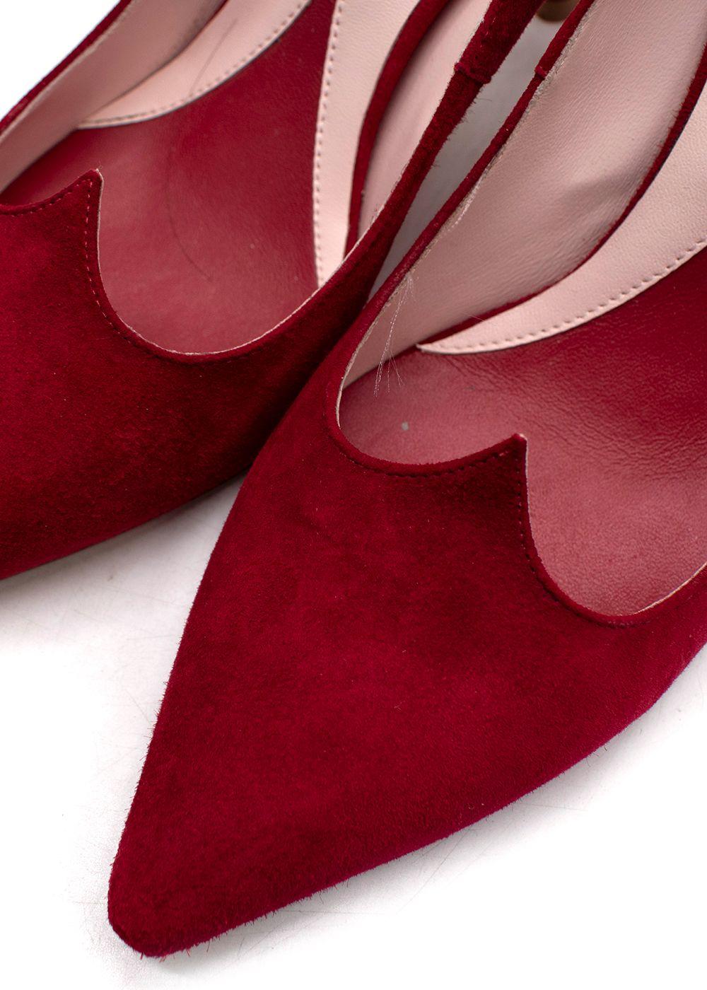 Roger Vivier Red Suede 'I Love Pumps'