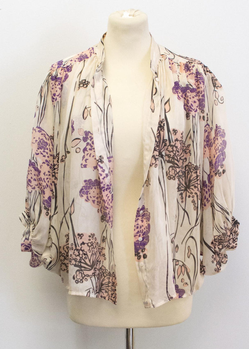 Designers Remix Charlotte Eskildsen cape sleeve floral shirt