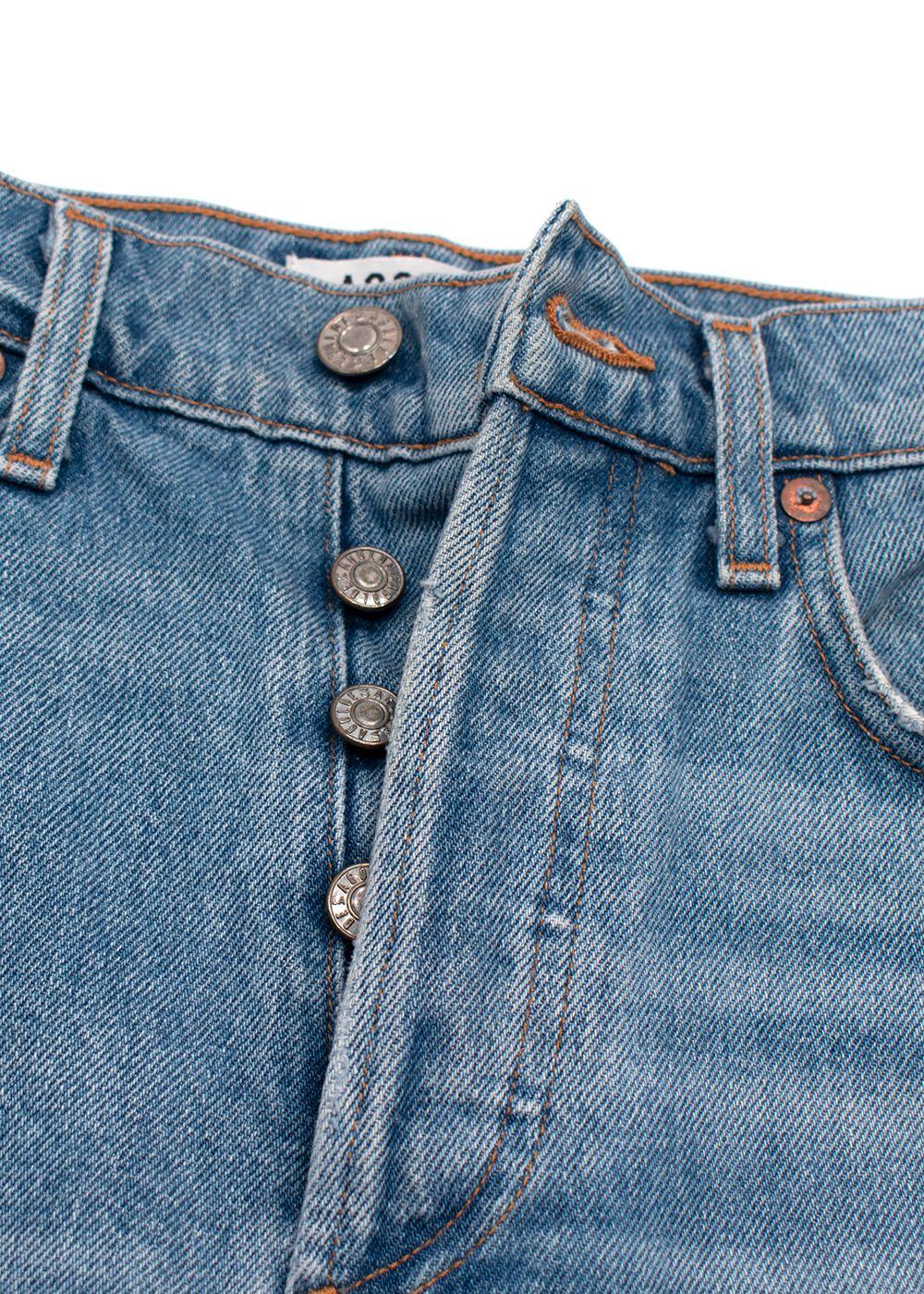 Agolde Blue Denim Mini Skirt