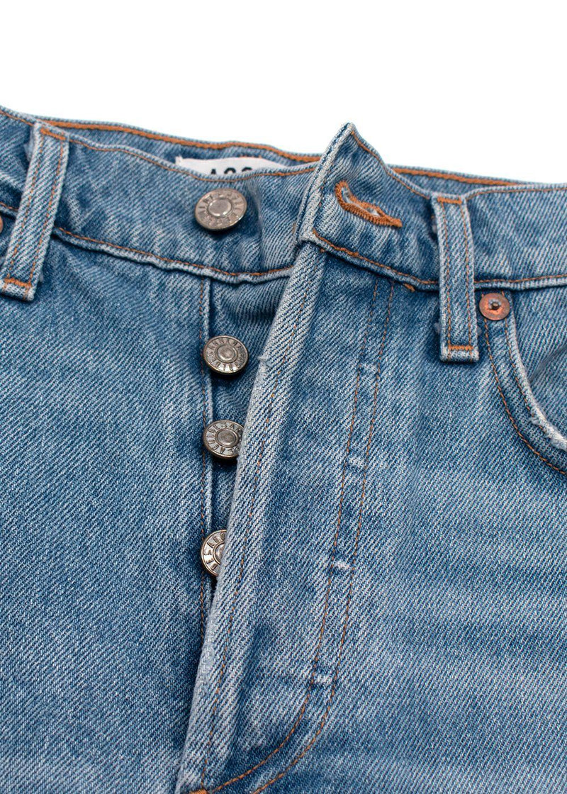 Agolde Blue Denim Mini Skirt