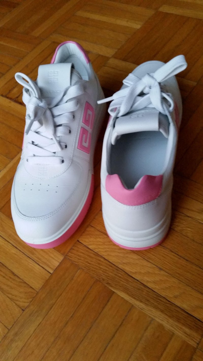 Givenchy White 4G Leather Sneakers
