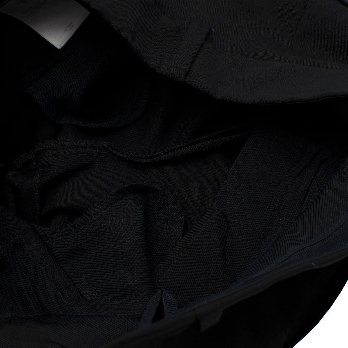 The Row Black Fine Wool-Silk Cigarette Pants