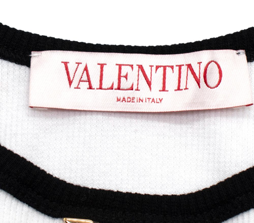 Valentino White Cropped Vest