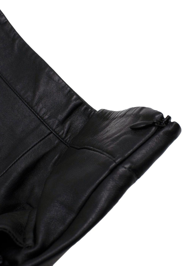 Zeynep Arcay Black Leather Shorts