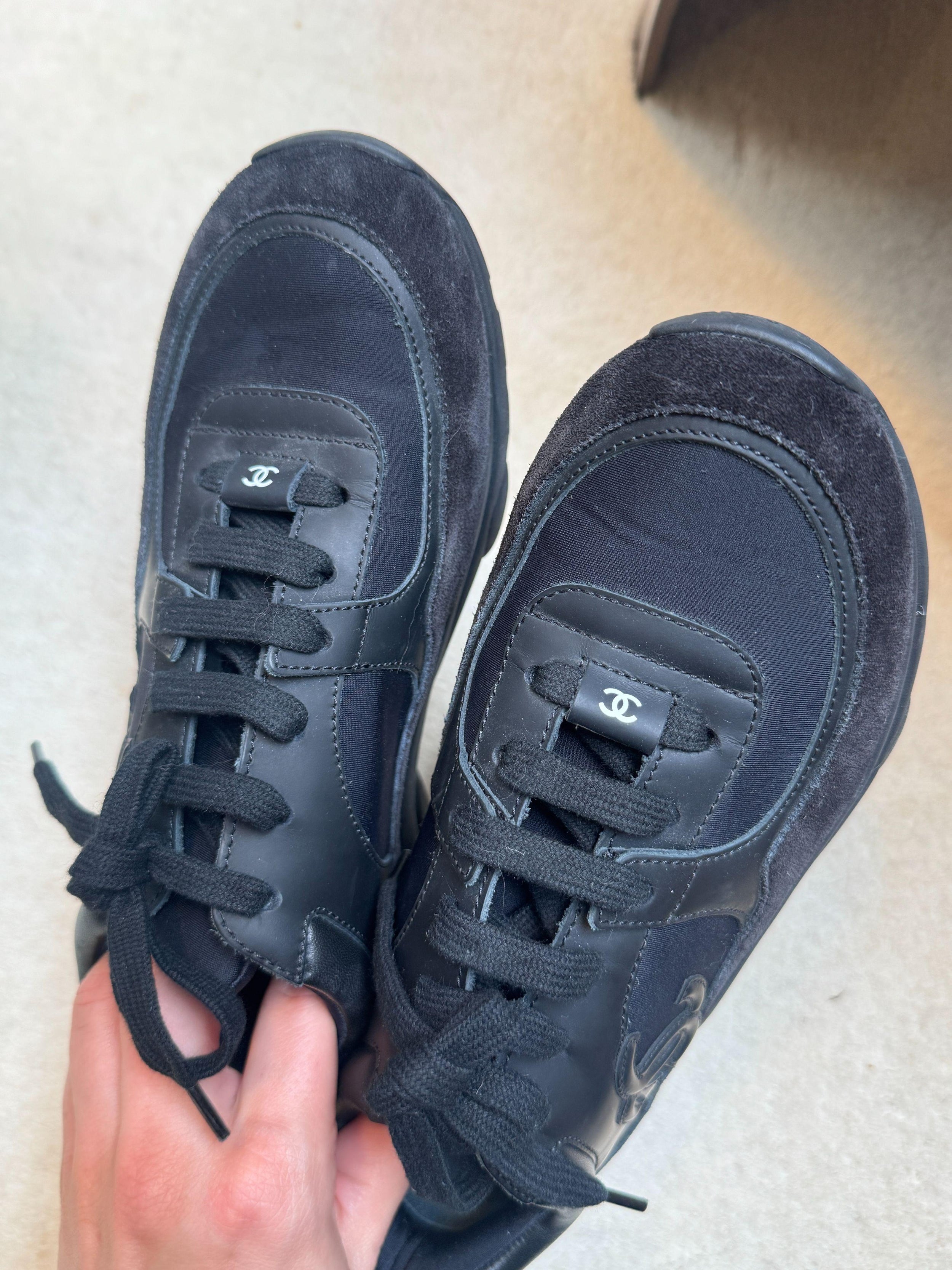 Chanel Black Classic Trainers