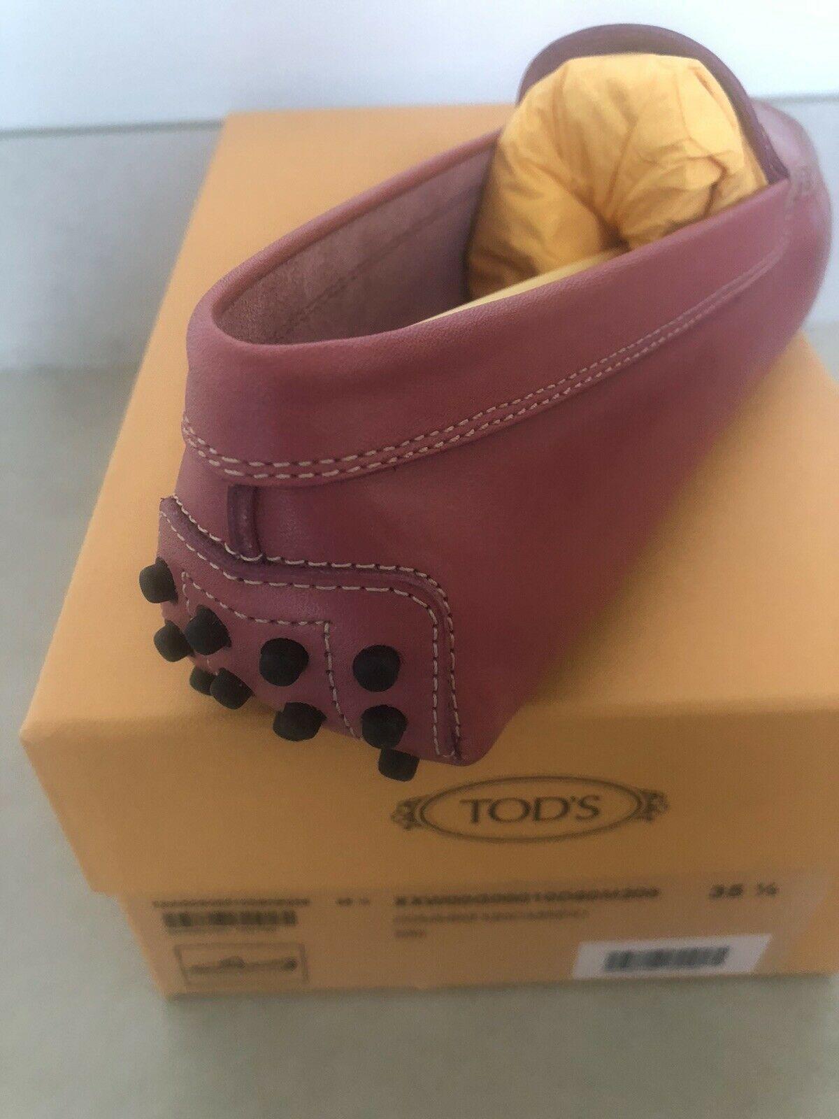 Tods Antique Rose Gommini Penny Loafers