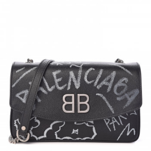 Calfskin Graffiti BB Chain Wallet