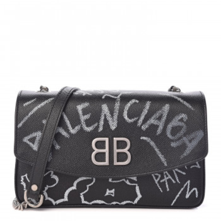 Calfskin Graffiti BB Chain Wallet