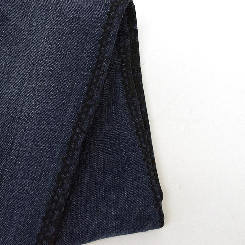 Current Elliot Skinny rolled ankle Jeans with Loved Tux Black Lace