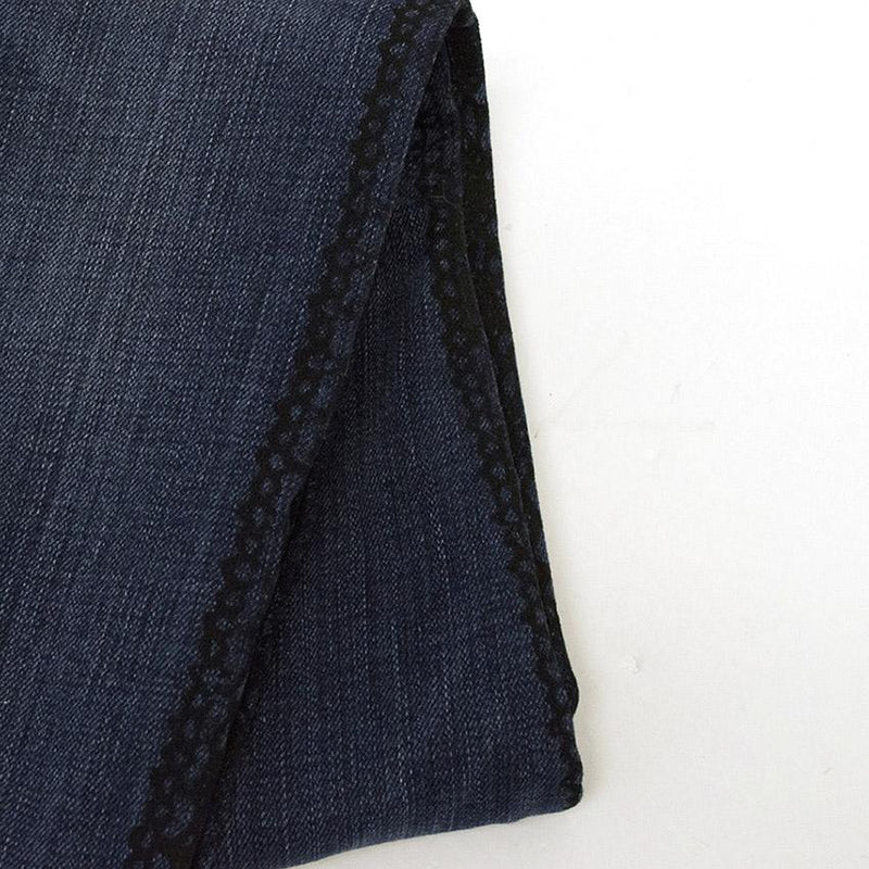 Current Elliot Skinny rolled ankle Jeans with Loved Tux Black Lace