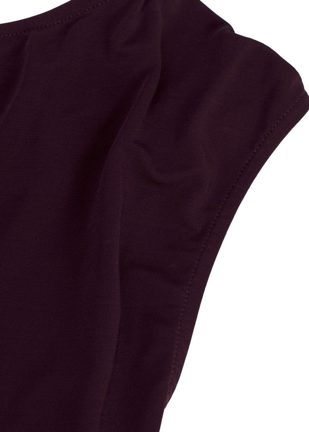 Iro Plum Pilar One-Shoulder Midi Dress with Back Cut-Out