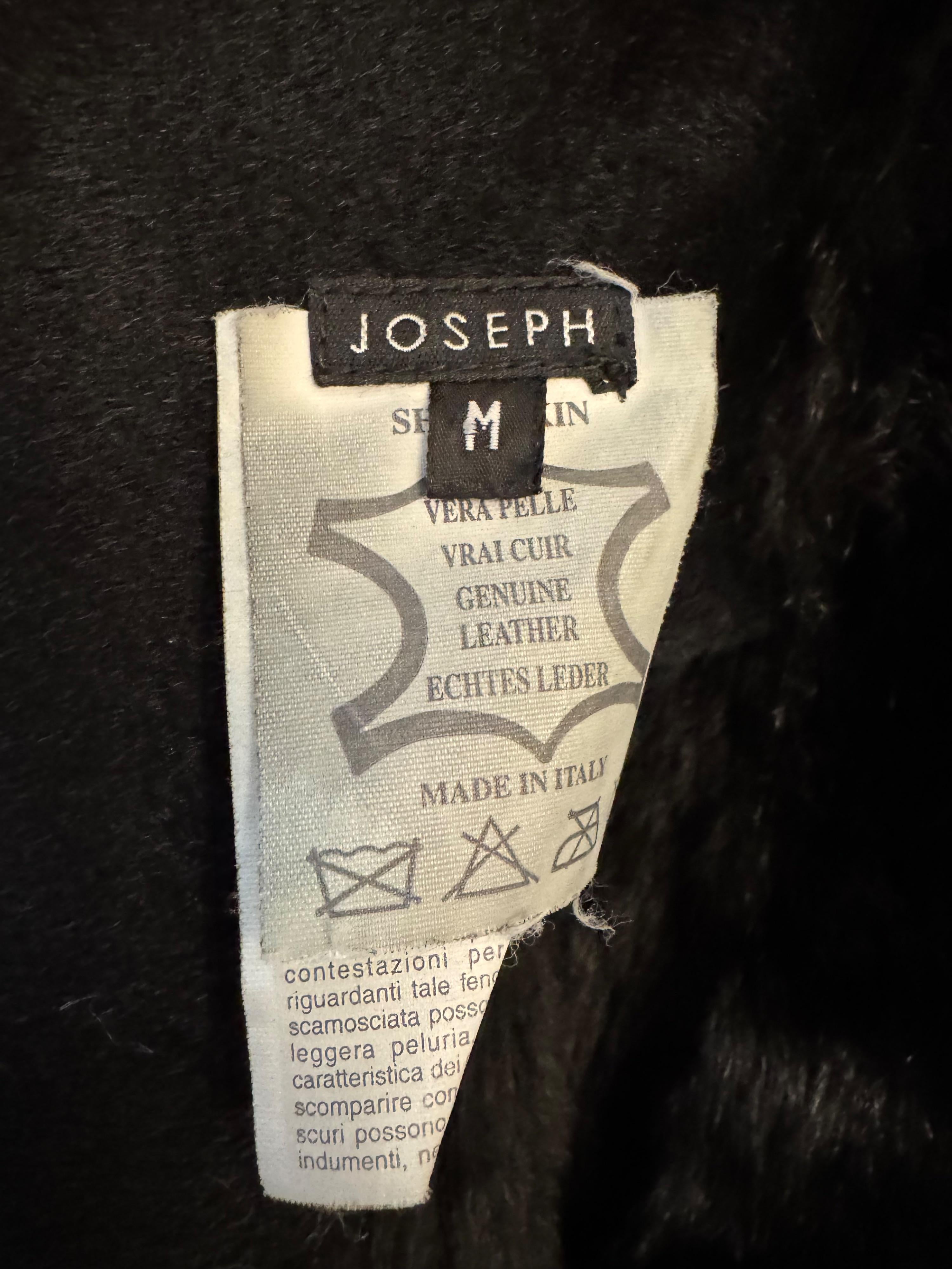 Joseph Black Maxi Shearling Coat