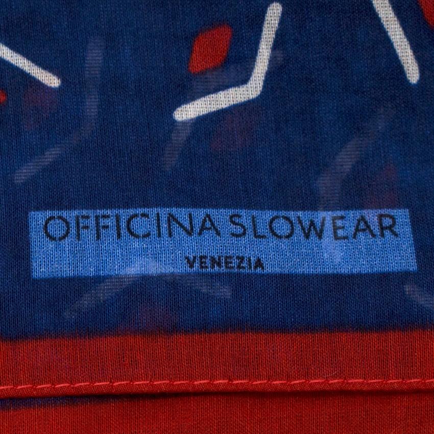Officina Slowear Clutch Printed Silk Cotton Handkerchief