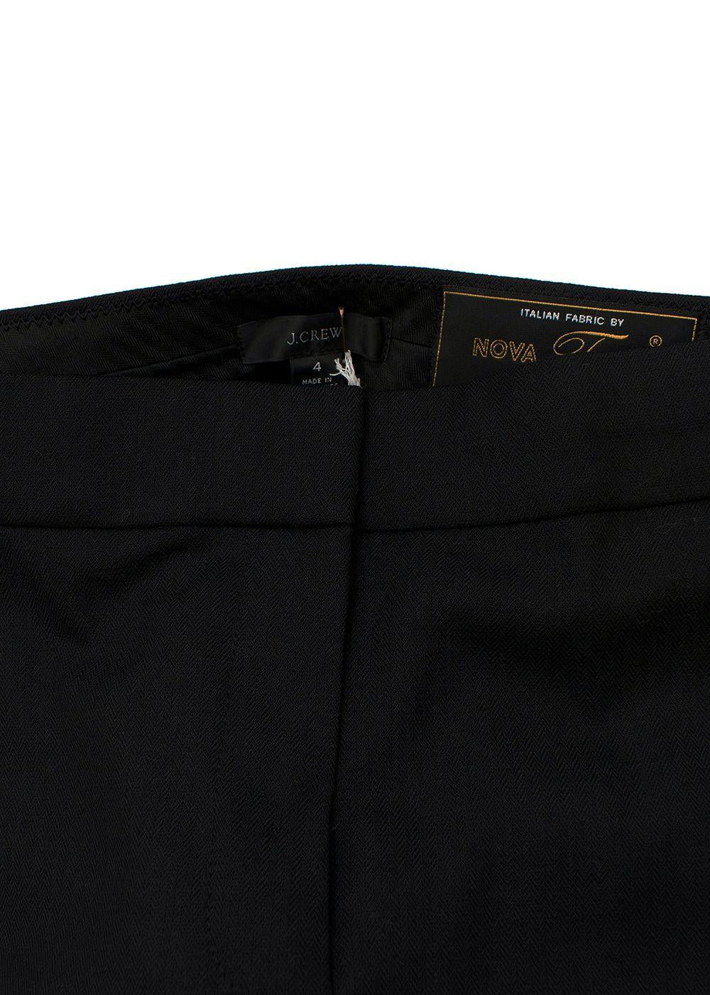 Black Wool Blend Pants