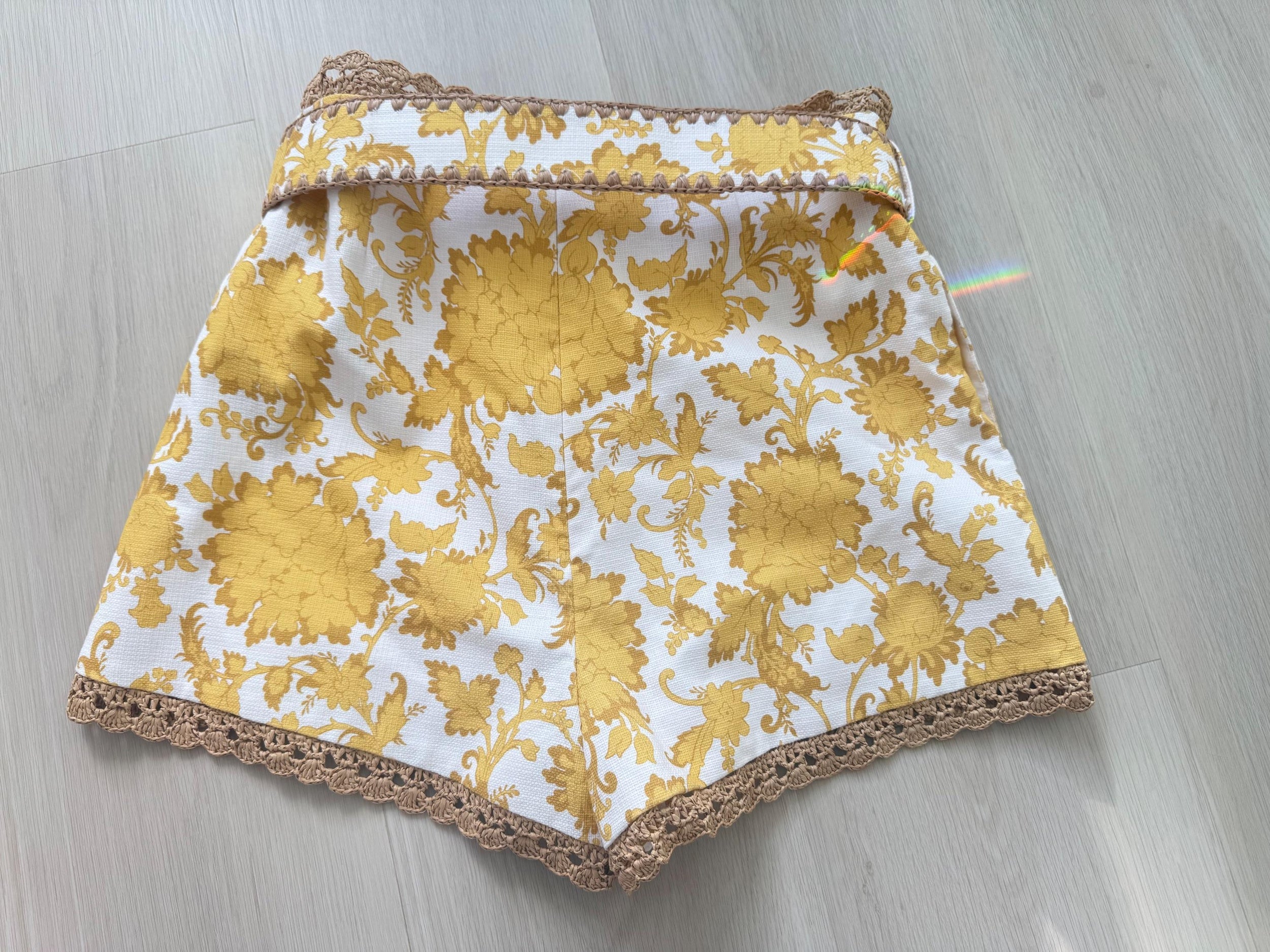 Zimmermann Yellow Postcard Shorts